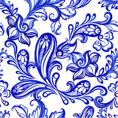 Texture pattern with blue Indian cucumbers. 