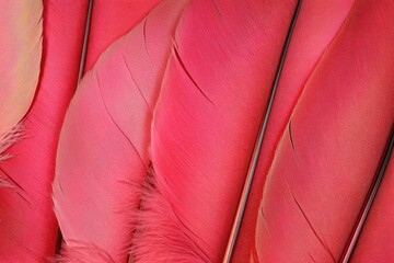 Vibrant Pink Feathers Close-up