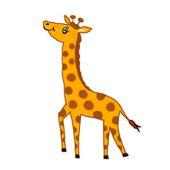 Giraffe vector illustration, Cartoon giraffe