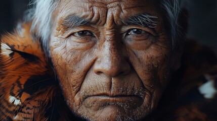 Close-up portrait of an elder