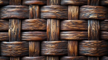 Close-up woven wooden texture (1)