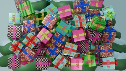 Sale style present boxes