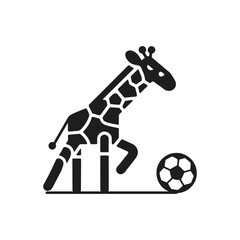Giraffe Playing Soccer Icon