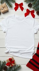 冬の白ニットと贈り物