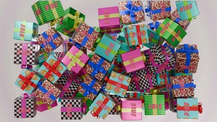 Sale style present boxes