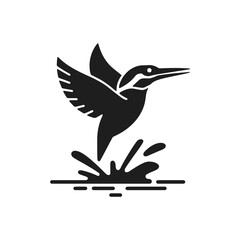Hummingbird Hovering Over Water Icon