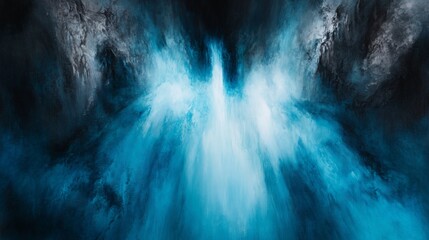 Fototapeta premium Abstract Celestial Waterfall: A Symphony in Blue