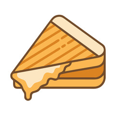 Grilled Cheese Sandwich Cut in Half