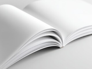 Fototapeta premium Dynamic Composition of a White Book Creating Movement and Flow in a Commercial Setting