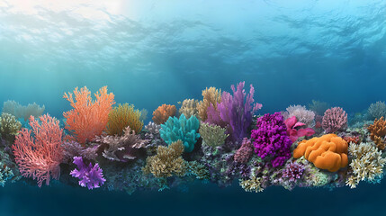 Colorful Underwater Coral Reef Pixel Art