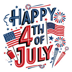 4th july independence day vector 