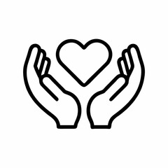 Heart Care Hands Protecting Love isolated on transparent background