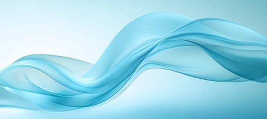Obraz premium Abstract Fluid Art With Smooth Wavy Shades Of Blue On A Light Gradient Background , Banner Design