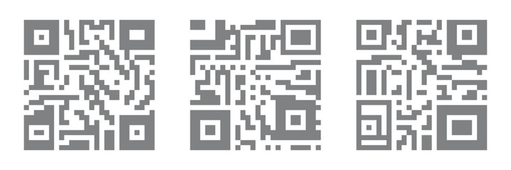 QR codes for smartphone. QR code with inscription scan me with smartphone. Scan me icon. Scan qr code icon for payment. Eps 10.