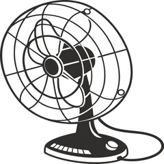 fan on a white background