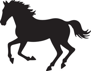 Obraz premium Running Horse Silhouette Bundle