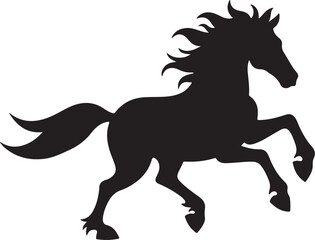 Obraz premium Running Horse Silhouette Bundle