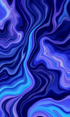 Fototapeta premium Abstract Fluid Art in Deep Blue Purple Hues