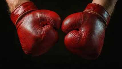 boxing gloves close up. Selective focus - Powered by Adobe