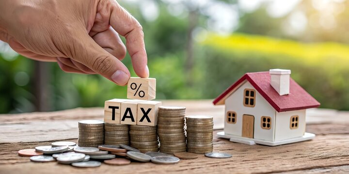 Tax documents and property purchase paperwork