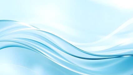 Fototapeta premium abstract blue wave background | Abstract light blue background with flowing curved lines creating a smooth and elegant design