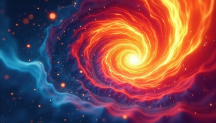 Fototapeta premium Abstract swirling vortex, blurred motion effect, vibrant colors, dynamic energy , paint, lens flare, watercolor