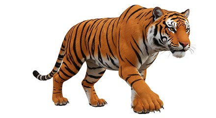 Obraz premium Majestic Bengal Tiger: A Striking Portrait in Realistic Style