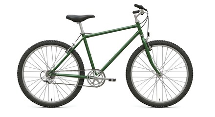 Fototapeta premium Classic Green Bicycle: A Simple, Elegant Vintage Design