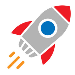 Rocket icon vector. Space Craft illustration sign. Space shuttle symbol or logo.