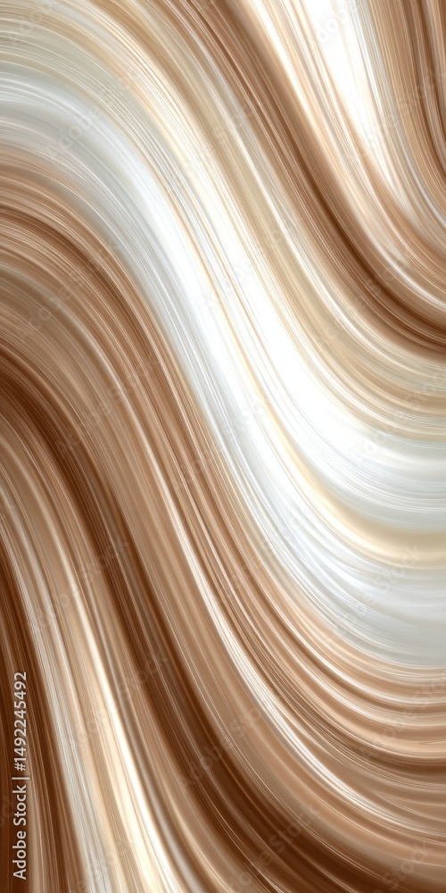 Aufkleber abstract background with delicate wavy lines and flowing shapes. smooth and gentle color palette.
