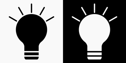 Light bulb icon vector icon set