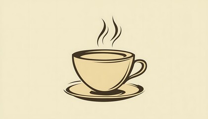 Obraz premium Simple coffee cup illustration