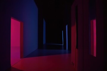 Vibrant AI-generated abstract rainbow spectrum with flowing multicolor wave pattern glowing light rays and dynamic linear effects on dark black background digital artwork