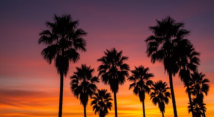 Naklejka premium Crimson Sunset Serenade AI Generated