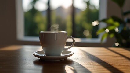 cup of coffee on the table