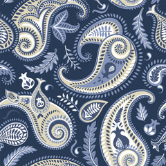 Paisley seamless pattern vector illustration