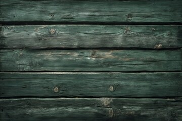 Fototapeta premium A wooden wall with a plank board texture displaying grains and structures in various hues of Green, Black, and Brown