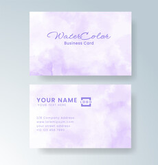 Beautiful business card template with watercolor
