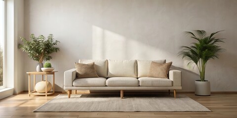 Simple living room with a sleek