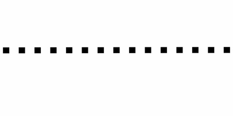 Simple horizontal row of evenly spaced black squares on a white background. Minimalist geometric pattern ideal for graphic design, abstract art, visual structure, tech interfaces, or background elemen