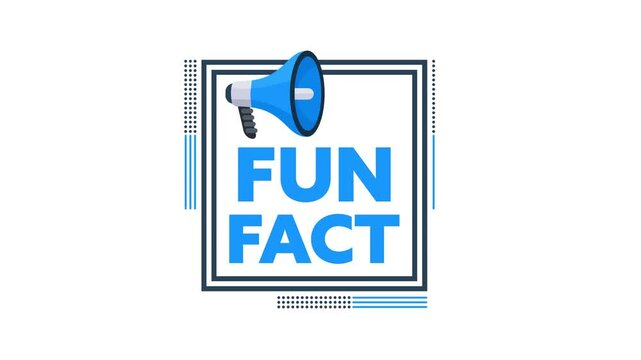 Animated fun fact with megaphone for interesting information