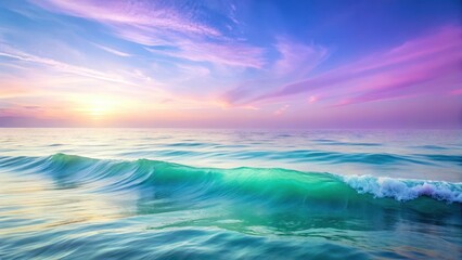 Obraz premium Soft pastel blue green purple gradient background with subtle wave pattern