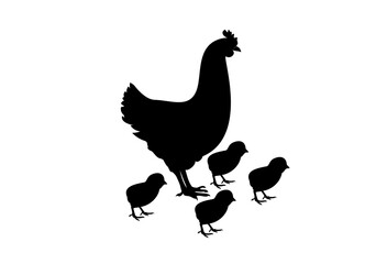 silhouette of a rooster