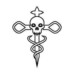 leviathan cross fused to serpent skull