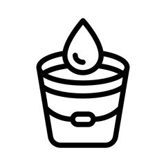 water bucket line icon © notivestudios