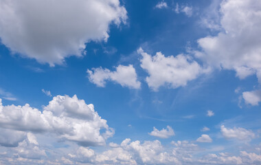 clear blue sky background,clouds with background, Blue sky background with tiny clouds. White fluffy clouds in the blue sky. 