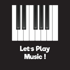 Fototapeta premium Piano keys vector design vector with text : 