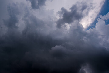 Dark sky with stormy clouds. Dramatic sky rain,Dark clouds before a thunder-storm,clouds before rain