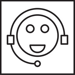 Obraz premium support agent icon design