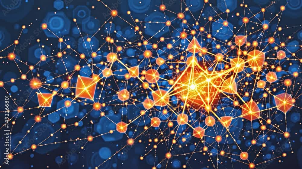 Aufkleber dynamic data visualization abstract network patterns digital space infographic design tech environme